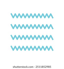  wave icon, sea wave set. Zigzag line. Water logo, Waves blue symbol vector collection.