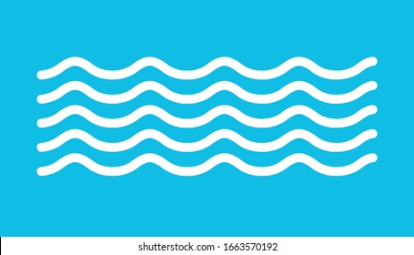 Wave icon sea. Vector illustration.