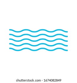 Wave icon sea. Vector illustration.