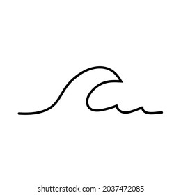 Wave icon. Sea water waves logo symbol, ocean design.