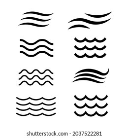 Icono de onda. Símbolo del logo de las olas del mar, diseño oceánico.