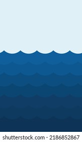 Wave icon. Seamless line to represent water or beach. Symbol of the sea, ocean, river or lake.