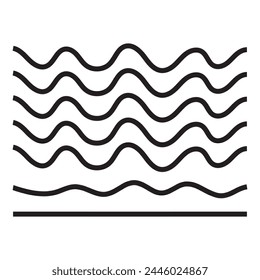 Wave icon set background. Vector illustrations. Flat design.
