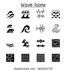 Wave icon set vector illustration graphic design