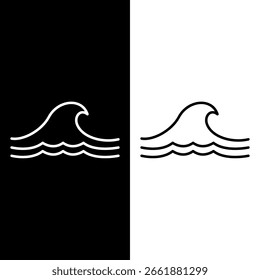 Wave Icon – Simple Nautical Design Element