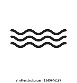 Wave Icon Simple Vector Illustration Stock Vector (Royalty Free ...