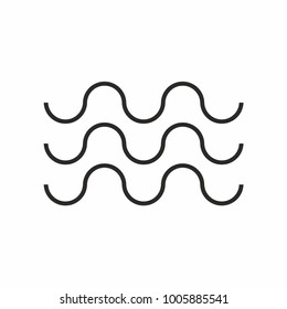 Wave icon style isolated on white background. Vector
