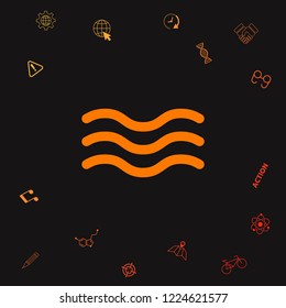 Wave Icon symbol. Graphic elements for your design