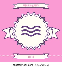 Wave Icon symbol. Graphic elements for your design