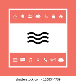 Wave Icon symbol. Graphic elements for your design