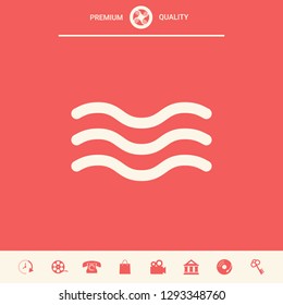Wave Icon symbol. Graphic elements for your design