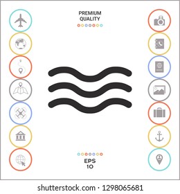 Wave Icon symbol. Graphic elements for your design