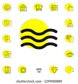 Wave Icon symbol. Graphic elements for your design