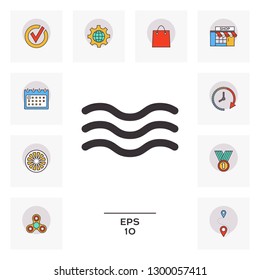Wave Icon symbol. Graphic elements for your design
