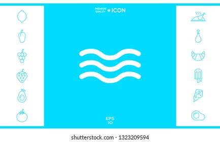 Wave Icon symbol. Graphic elements for your design