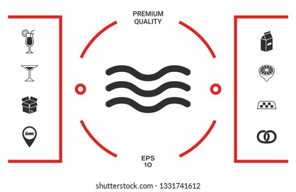 Wave Icon symbol. Graphic elements for your design