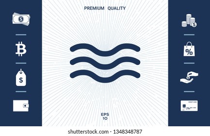 Wave Icon symbol. Graphic elements for your design
