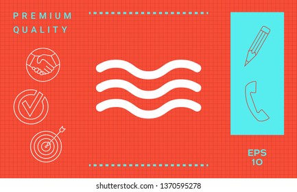 Wave Icon symbol. Graphic elements for your design