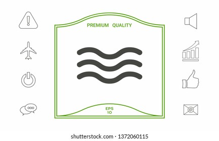Wave Icon symbol. Graphic elements for your design