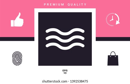 Wave Icon symbol. Graphic elements for your design