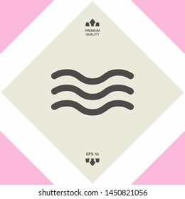 Wave Icon symbol. Graphic elements for your design