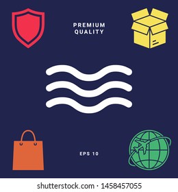 Wave Icon symbol. Graphic elements for your design