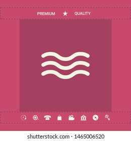 Wave Icon symbol. Graphic elements for your design