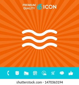 Wave Icon symbol. Graphic elements for your design