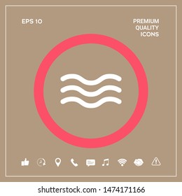 Wave Icon symbol. Graphic elements for your design