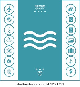 Wave Icon symbol. Graphic elements for your design