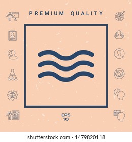 Wave Icon symbol. Graphic elements for your design