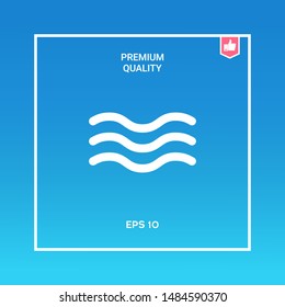 Wave Icon symbol. Graphic elements for your design