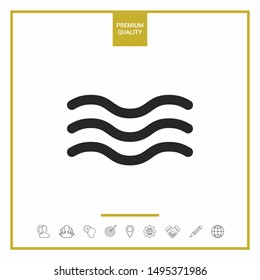 Wave Icon symbol. Graphic elements for your design