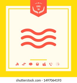 Wave Icon symbol. Graphic elements for your design