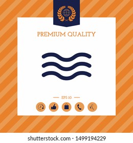 Wave Icon symbol. Graphic elements for your design