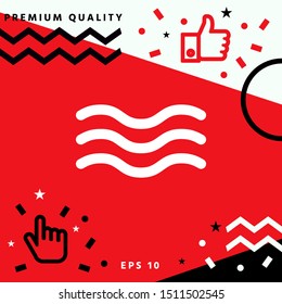 Wave Icon symbol. Graphic elements for your design