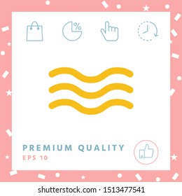 Wave Icon symbol. Graphic elements for your design