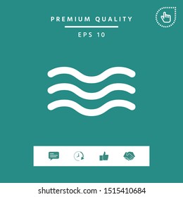 Wave Icon symbol. Graphic elements for your design