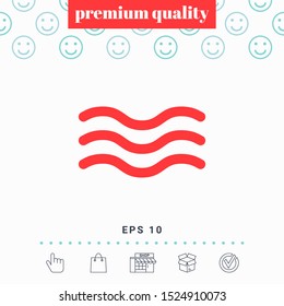 Wave Icon symbol. Graphic elements for your design