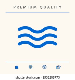 Wave Icon symbol. Graphic elements for your design