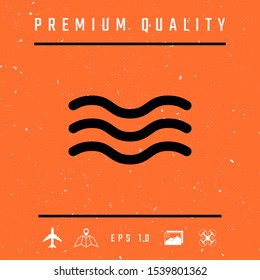 Wave Icon symbol. Graphic elements for your design