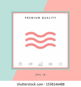 Wave Icon symbol. Graphic elements for your design