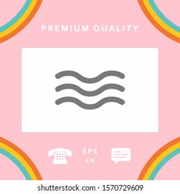 Wave Icon symbol. Graphic elements for your design