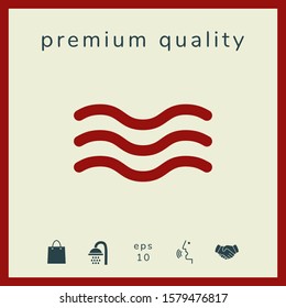 Wave Icon symbol. Graphic elements for your design