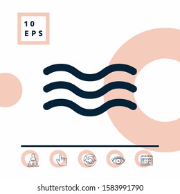 Wave Icon symbol. Graphic elements for your design