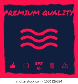 Wave Icon symbol. Graphic elements for your design