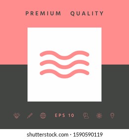 Wave Icon symbol. Graphic elements for your design