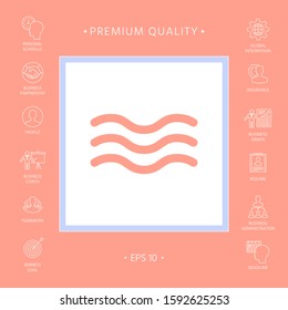 Wave Icon symbol. Graphic elements for your design
