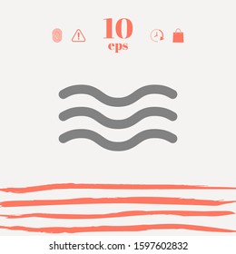 Wave Icon symbol. Graphic elements for your design