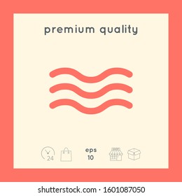 Wave Icon symbol. Graphic elements for your design